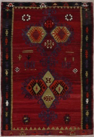 R6876 Antique Emirdag Turkish Kilim Rug