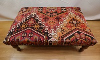 R5966 Antique Kilim Covered Ottoman Tables