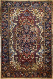 R9218 Antique Persian Heriz Carpet