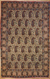 R7533 Antique Persian Qum Rug