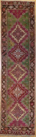 R5345 Antique Turkish Mujur Carpet Runner