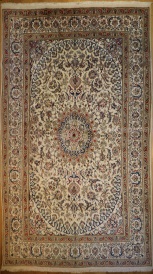 R7966 Persian Silk and wool Nain Carpet