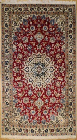 R8468 Persian Silk and wool Nain Rugs