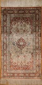 R7972 Persian Silk Tabriz Rug