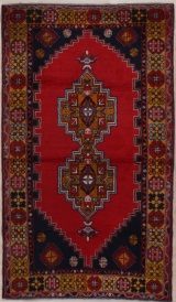 R5163 Vintage Handmade Turkish Rug
