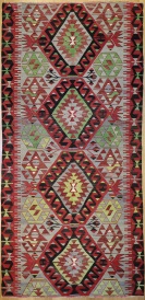 R7363 Vintage Kula Turkish Kilim Rug