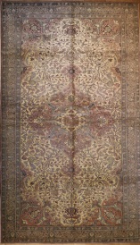 R3717 Vintage Persian Kerman Carpet