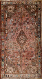 R8083 Vintage Persian Qasqai Carpet
