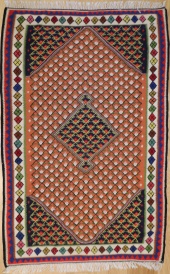 R9402 Vintage Senneh Persian Kilim Rug