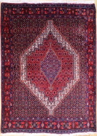 R9399 Vintage Senneh Persian Rug