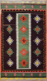 R7845 Vintage Turkish Denizli Kilim Rug
