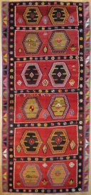 R7341 Vintage Turkish Kilim Rug