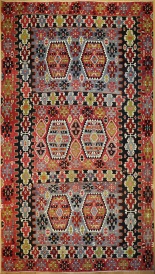 R8498 Vintage Turkish Kilim Rug
