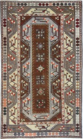 R4476 Vintage Turkish Milas Carpet