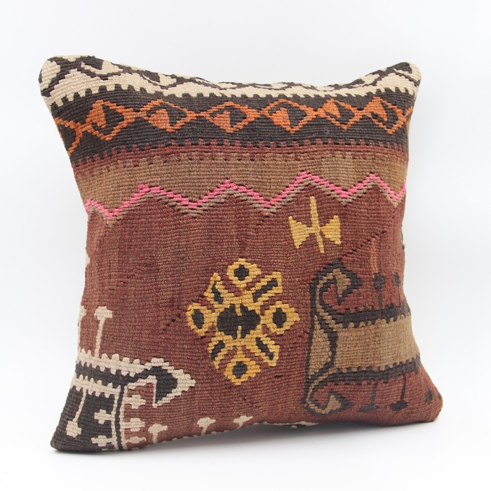 M340 Anatolian Kilim Cushion Covers made from hand woven flat weave