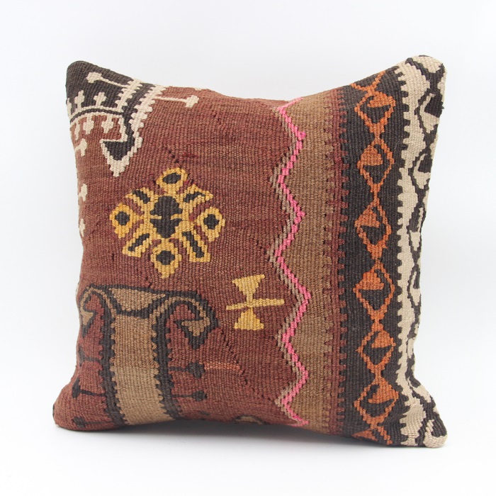 M340 Anatolian Kilim Cushion Covers made from hand woven flat weave