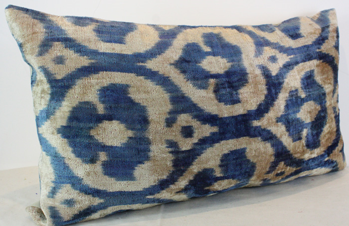 velvet ikat pillows