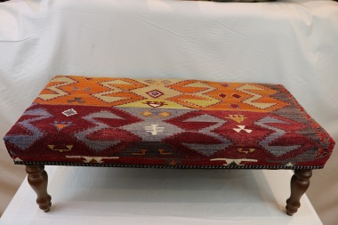 R4016 Antique Bench Kilim Stool
