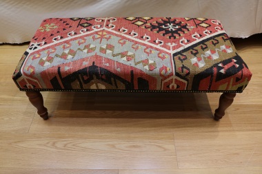 R5951 Antique Bench Kilim Stools