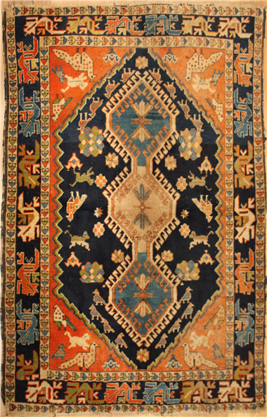 R6054 Antique Caucasian Armenian Erivan Rug