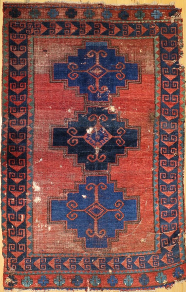 R2838 Antique Caucasian Kazak Carpet