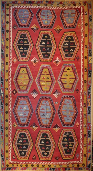 R8170 Antique Large Turkish Kilim Rug