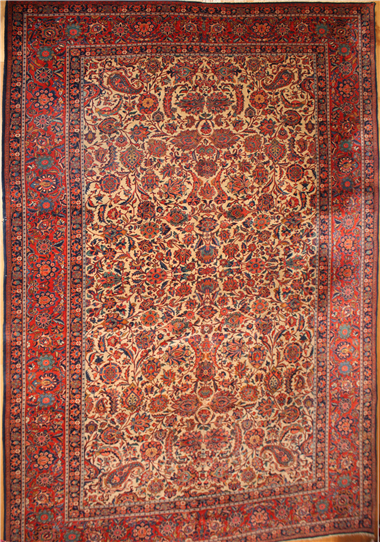 R6479 Antique Persian Kashan Carpet