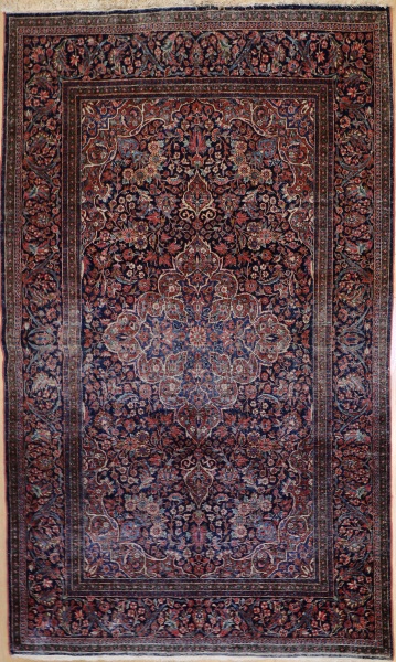 R9317 Antique Persian Kashan Rug