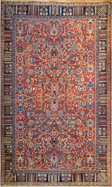 R1677 Antique Persian Mahal Carpet