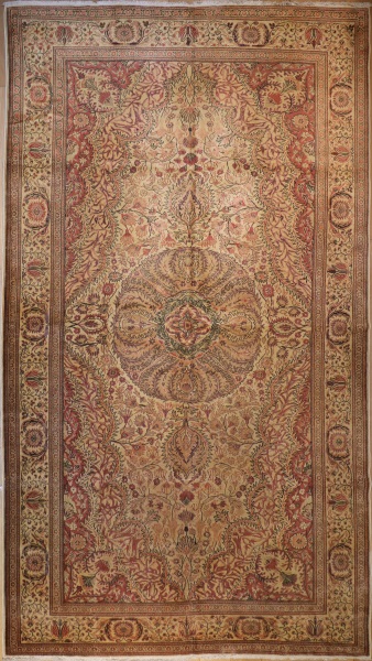 R3911 Antique Persian Tabriz Carpet