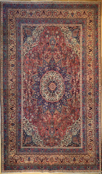 R1124 Antique Persian Tabriz Carpet