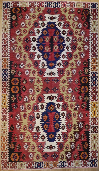 R3974 Antique Turkish Aksaray Kilim Rug