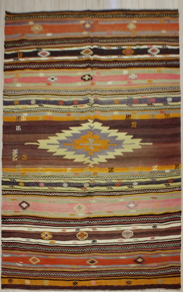 R7494 Antique Turkish Cal Kilim Rug
