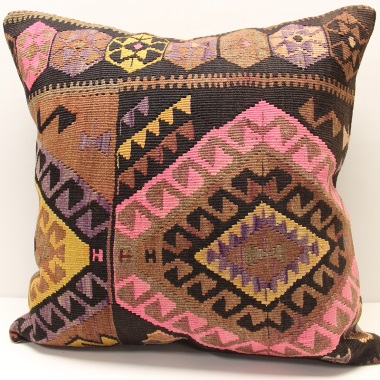 XL488 Antique Turkish Kilim Pillow Cover