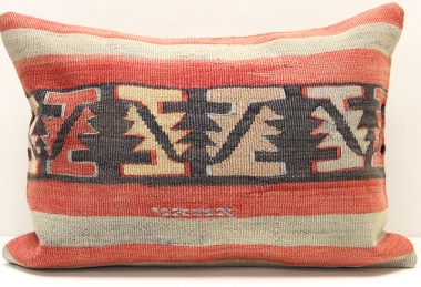 D218 Antique Turkish Kilim Pillow Cover