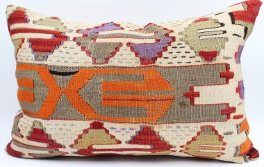 D288 Antique Turkish Kilim Pillow Cover