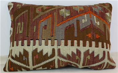 D231 Antique Turkish Kilim Pillow Cover