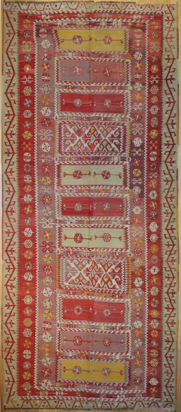 R6622 Antique Turkish Sivas Kilim Rug