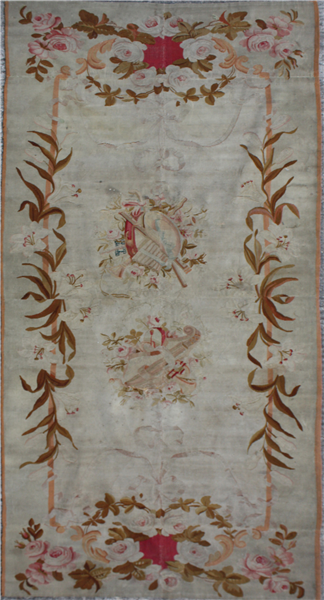 R5743 Aubusson tapestry rug
