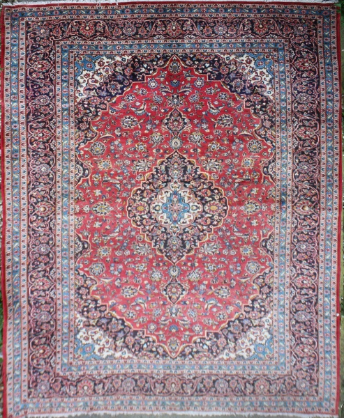R6950 Vintage Kashan Persian Carpet