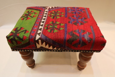 R7741 Kilim Covered Footstools