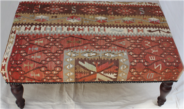 R5939 Antique Kilim Ottoman Table 
