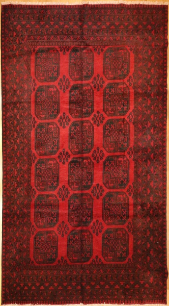 R9304 Large Afghan Red Carpet