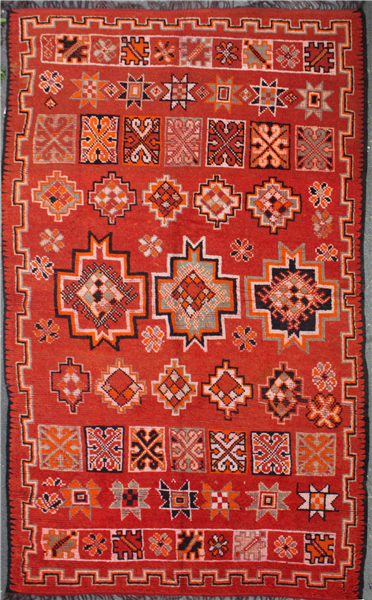 R6951 Antique Moroccan Carpet
