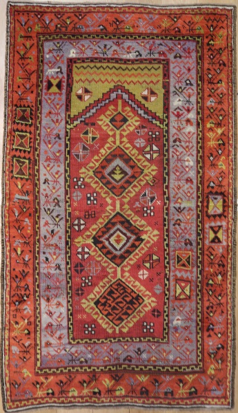 R7654 Old Kurdish Rug