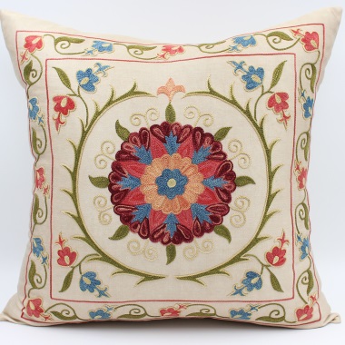 C52 Silk Suzani Cushion Cover