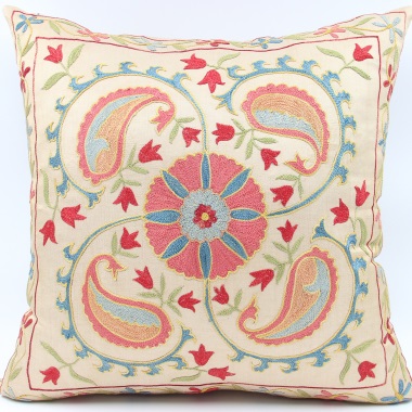 C89 Silk Suzani Cushion Cover