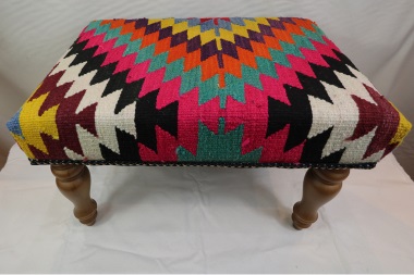R7003 Turkish Handmade Kilim Covered Stools