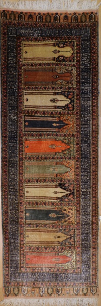 R7761 Turkish Kayseri Silk Floss Carpet Runner