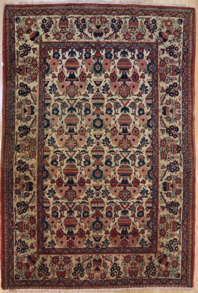 R7767 Vintage Handmade Antique Persian Kashan Rug
